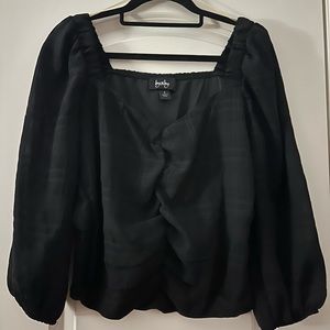 S Black Dress Top Long Sleeve